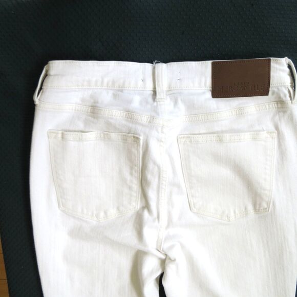 J. Crew Mercantile Women's Mid rise Skinny White Jeans 28x28  EUC - Picture 8 of 9